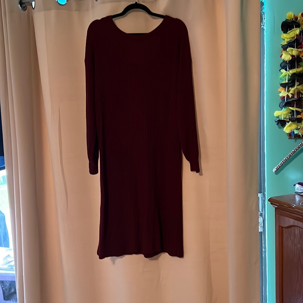 Long sleeve sweater dress